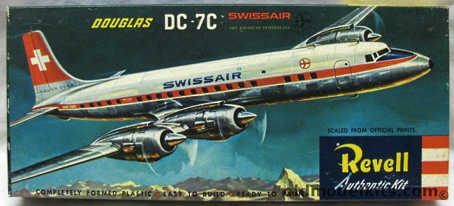 Revell 1/122 DC-7C Swissair 'S' Issue, H267-98 plastic model kit
